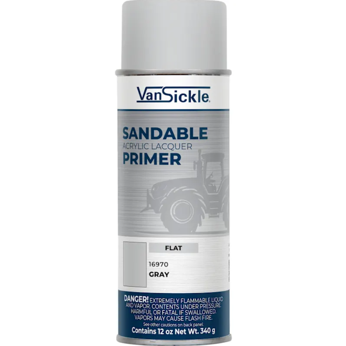 Van Sickle Sandable Acrylic Lacquer Primer Spray (Flat - Gray) 12 oz