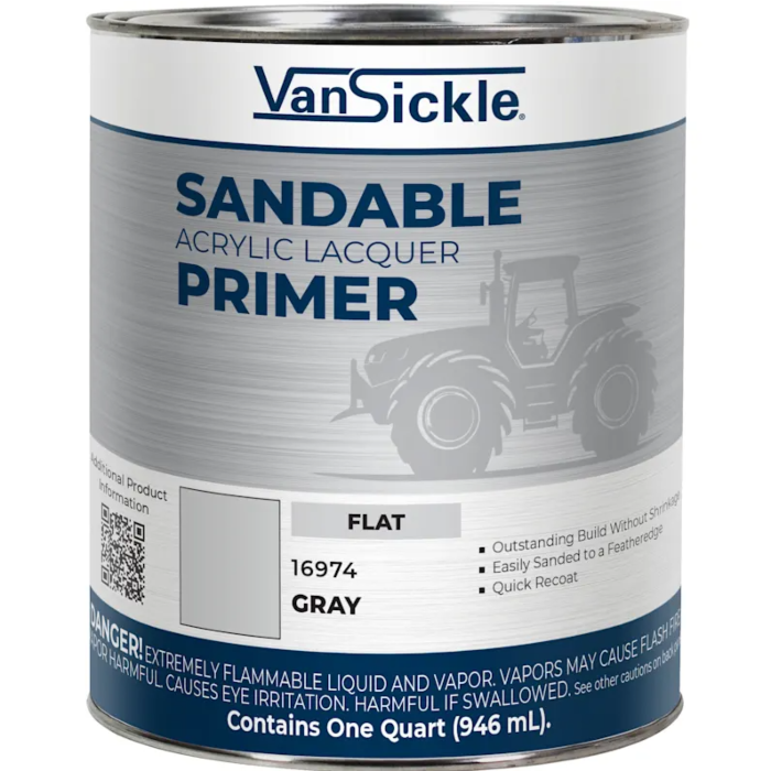 Van Sickle Sandable Acrylic Lacquer Primer (Flat - Gray) Quart
