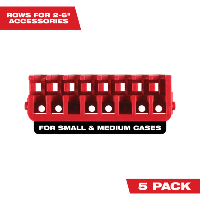 Milwaukee Small & Medium Case Rows for Impact Driver Accessories (5 PK)