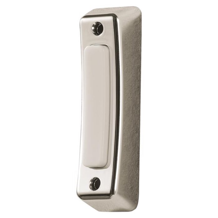 HeathZenith Satin Nickel Silver Metal Wired Pushbutton Doorbell