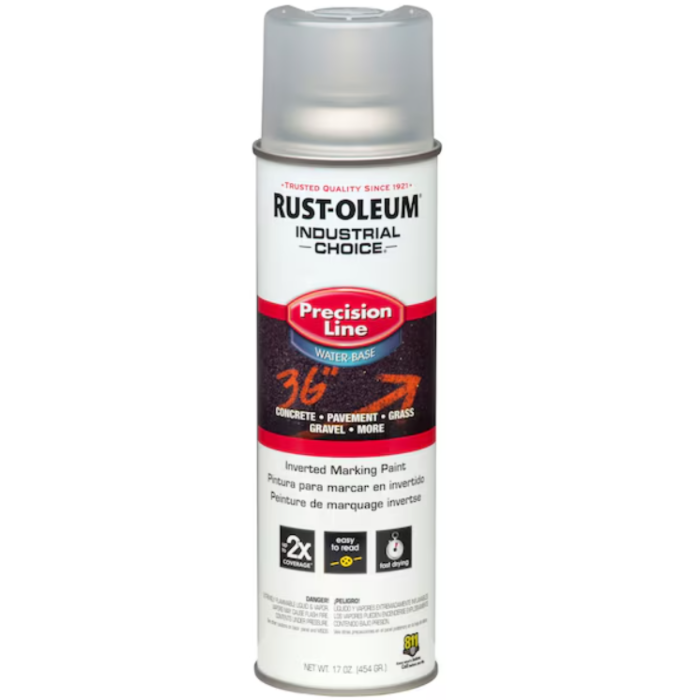 Rustoleum Industrial Choice M1800 System Water-Based Precision Line Marking Paint (Clear) 17 oz