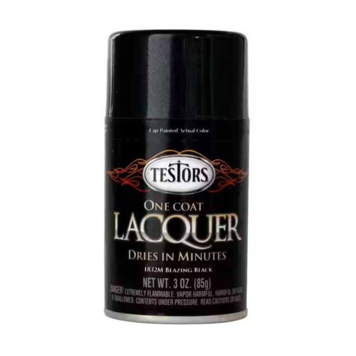 Rustoleum Testors Lacquer Spray Paint (Gloss - Blazing Black) 3 oz