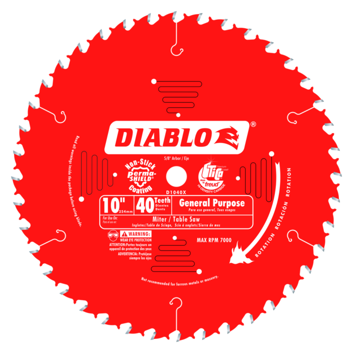 10 in. x 40 Tooth General Purpose Saw Blade