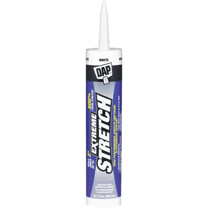DAP Extreme Stretch Acrylic Urethane Premium Elastomeric Sealant (White) 10.1 oz