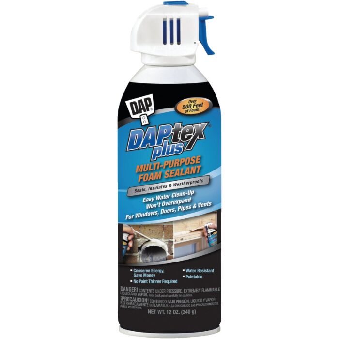 DAP tex Plus Multi-Purpose Latex Foam Sealant (White) 12 oz