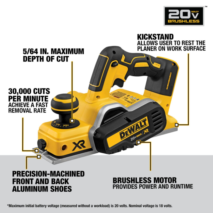 Li Ion Dewalt Planer Xr DEWALT 20V MAX* XR Brushless Cordless