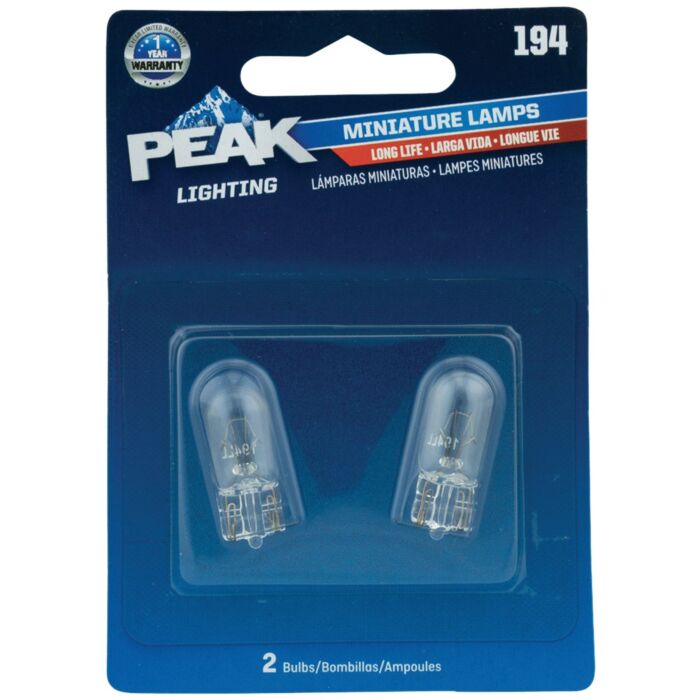 PEAK 194 14V Mini Incandescent Automotive Bulb (2pk)