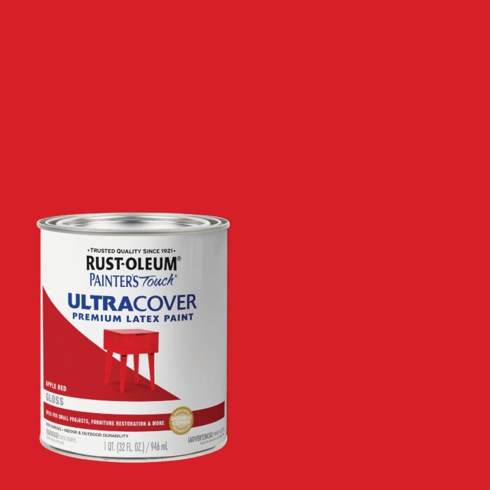Rustoleum Painter's® Touch Ultra Cover Multi-Purpose Brush-On (Gloss - Apple Red) 1 qt