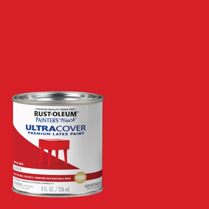 Rustoleum Painter's® Touch Ultra Cover Multi-Purpose Brush-On (Gloss - Apple Red) 1/2 pint