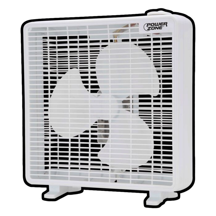 PowerZone 120 VAC 3-Blade, 3-Speed Box Fan (White)