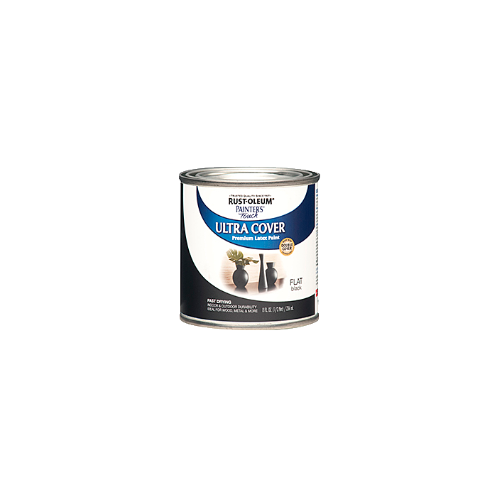 Rust-Oleum Painter's® Touch Ultra Cover - Multi-Purpose Brush-On - Half-Pint - Gloss Flat Black