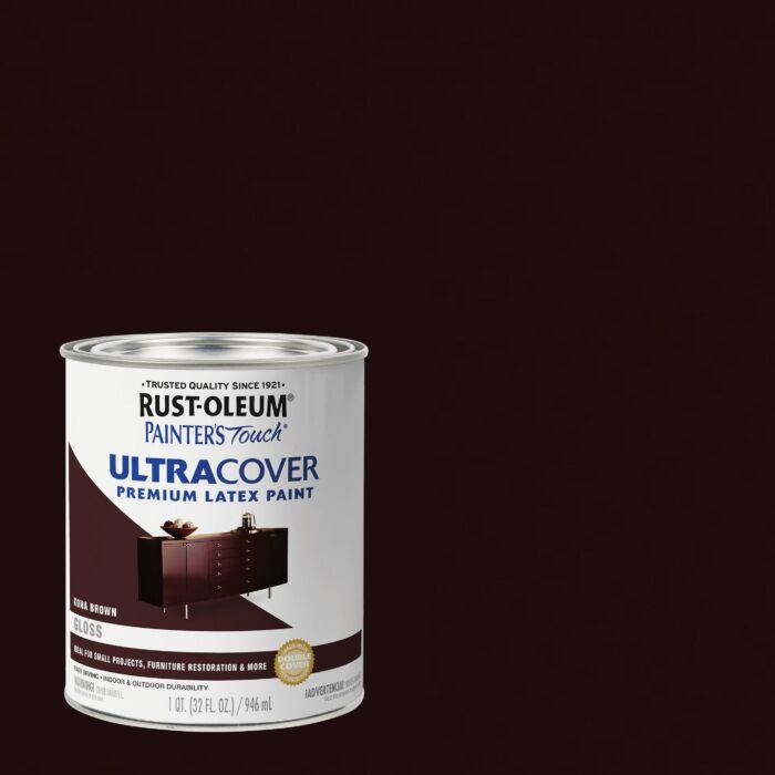 Rustoleum Painter's® Touch Ultra Cover Multi-Purpose Brush-On (Gloss - Kona Brown) 1 qt