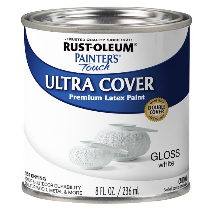 Rustoleum Painter's® Touch Ultra Cover Multi-Purpose Brush-On (Gloss - White) 1/2 pt