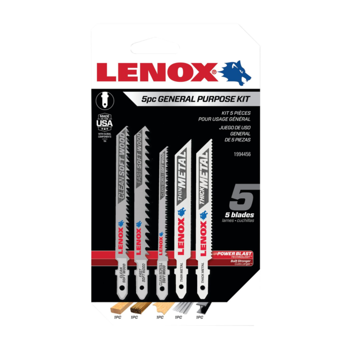 Lenox T-Shank General Purpose Jig Saw Blade Assortment (5pc)