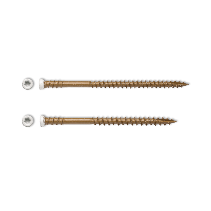 Big Timber #8 x 3 In. Finish Screw With Reverse Thread (109 Ct., 1 Lb.) White Head
