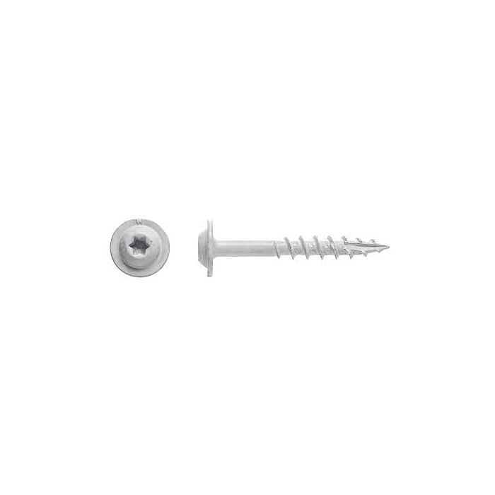 Big Timber #7 x 1-1/4 In. Round Washer Head Screw (222 Ct., 1 Lb.) White