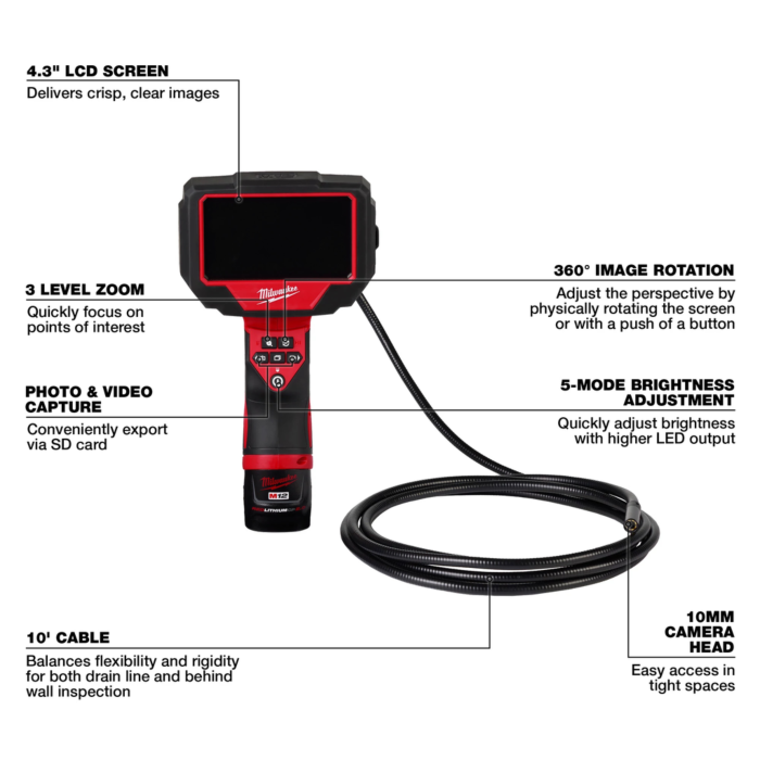 Milwaukee M12™ M-Spector™ 360 10' Inspection Camera