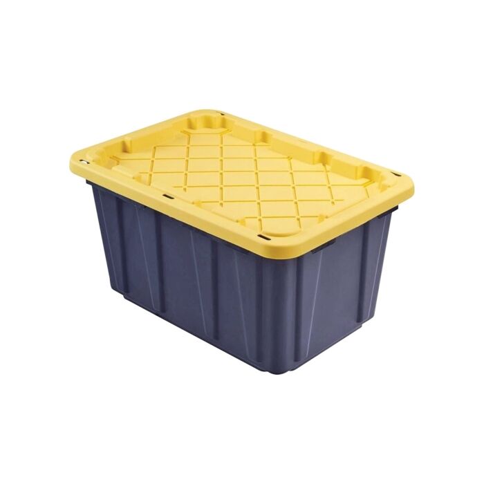 Edge Plastics 27 gal Black/Yellow Polymer Storage Tote