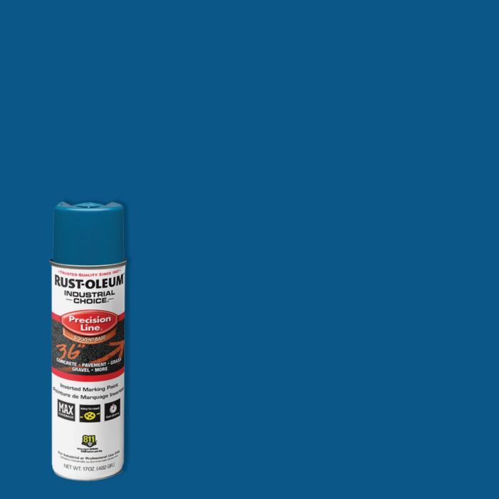 Rust-Oleum Industrial Choice M1600 Solvent-Based Precision Line Marking Paint (Caution Blue) 17 oz