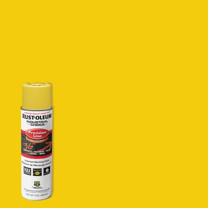 Rust-Oleum Industrial Choice M1600 Solvent-Based Precision Line Marking Paint (High Visibility Yellow) 17 oz