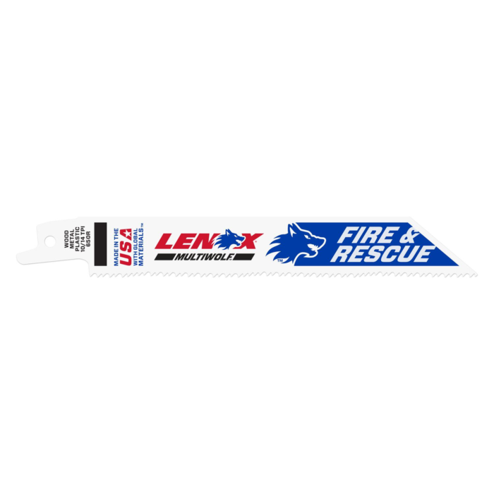 Lenox LENOX General Purpose Reciprocating Saw Blade With Power Blast Technology, Bi-Metal, 6-Inch, 10/14 Tpi, 5/Pk