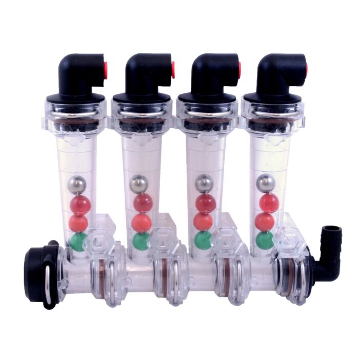 Wilger 1/4 in Tubing 4-Row Flow Indicator
