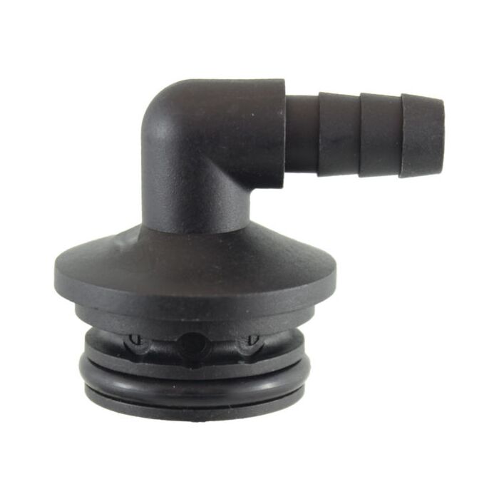 Wilger 3/8 in 90 deg Barb Viton Seal Flow Indicator