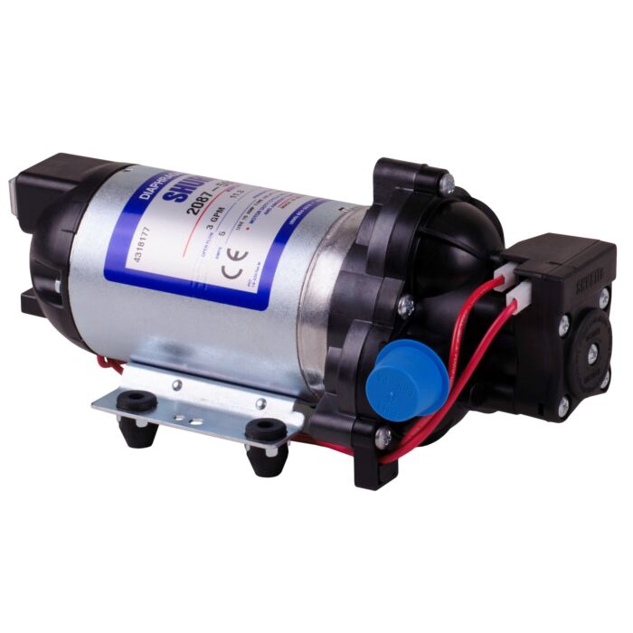 Shurflo 12V 3.0 GPM 45psi Electric Demand Diaphragm Pump with On-Off Switch, 1/2" Male NPT Ports
