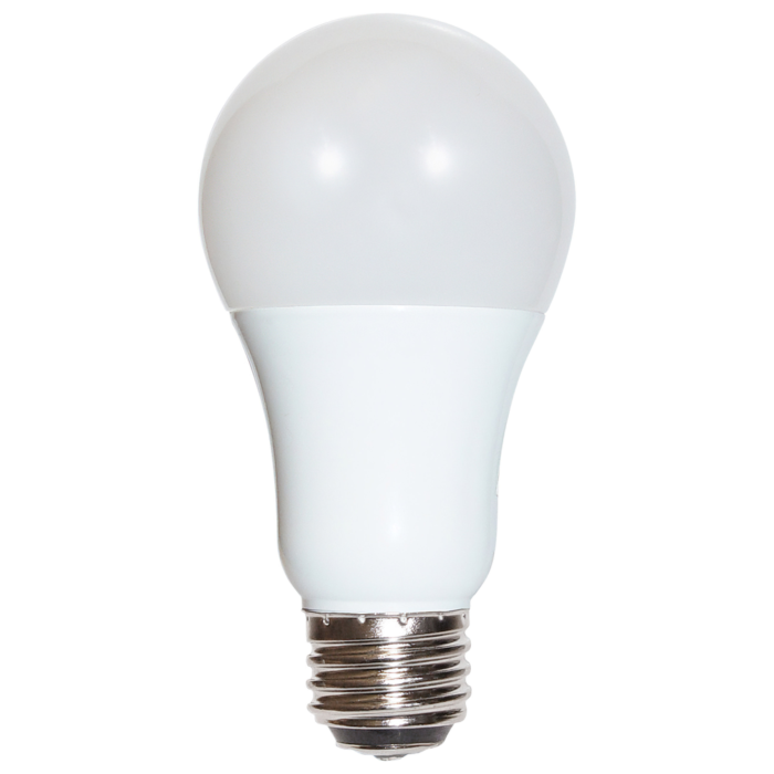 Satco 3 Watt/9 Watt/12 Watt - A19 LED - 3-way - Frosted - 2700K - Medium base - 220 deg. Beam Angle - 120 Volt