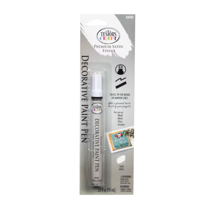 Rustoleum Testors Oil-based Pre-Tinted Paint Pen (Satin - White)