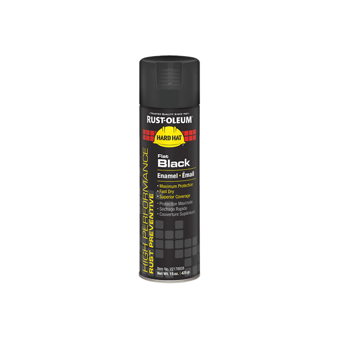 Rust-Oleum High Performance V2100 Enamel Spray Paint (Flat - Black) 15 oz