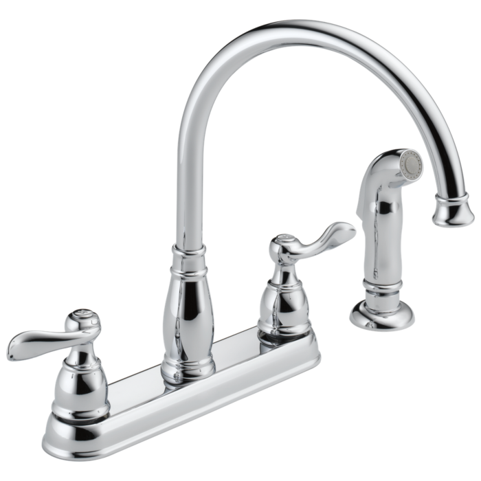 Delta Faucet Delta Windemere®: Two Handle Kitchen Faucet - Two Handle Blade - Chrome