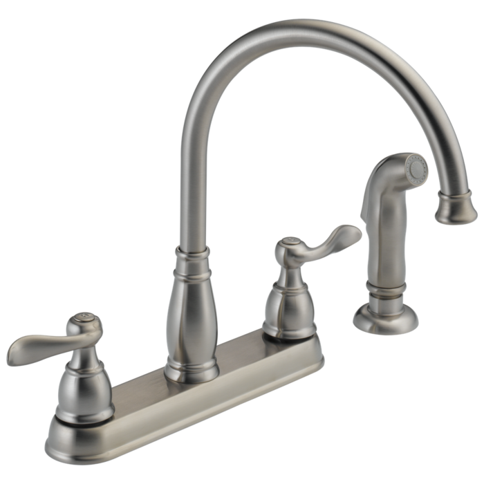 Delta Faucet Delta Windemere®: Two Handle Kitchen Faucet - Two Handle Lever - Stainless