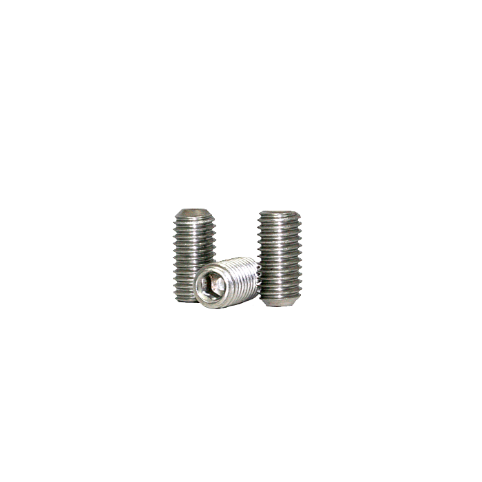 Socket Set Screw, Cup Point, Fine Thread, 1/4-28, 1/2" Length, Stainless Steel A2 (18-8)