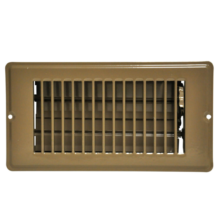 Danco 4 in. x 8 in. Steel Floor Register with 1-5/16 in. Drop in Brown