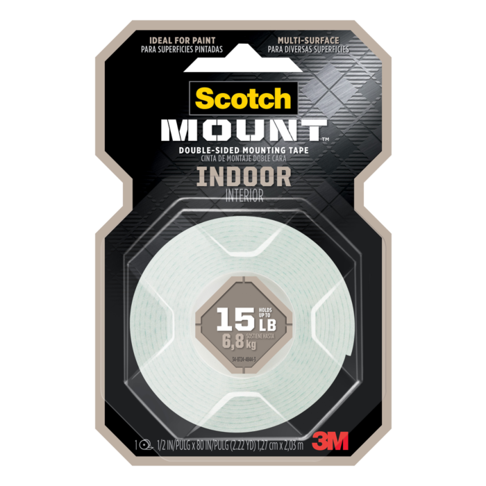 3M Scotch-Mount™ Indoor Double-Sided Mounting Tape - 1/2 in. x 80 in.