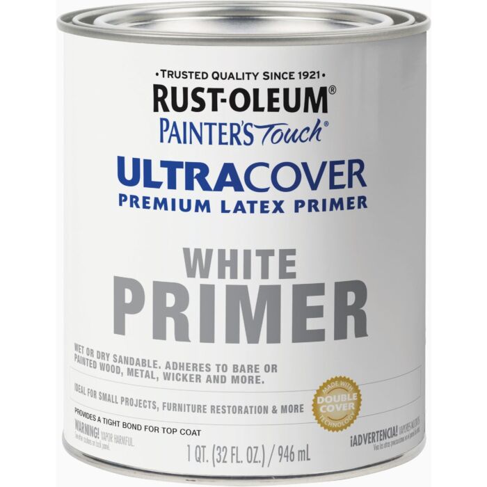 Rustoleum Painter's® Touch Ultra Cover Brush-On Primer (Satin White) 1 qt