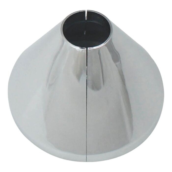Keeney K857-21 Klip-On Deep Flange, Plastic, Chrome Plated, For: 1/2 in Iron Pipe