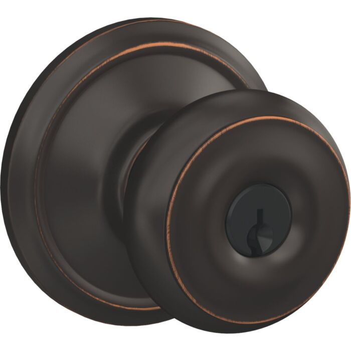 Schlage Georgian Aged Bronze Entry Door Knob 