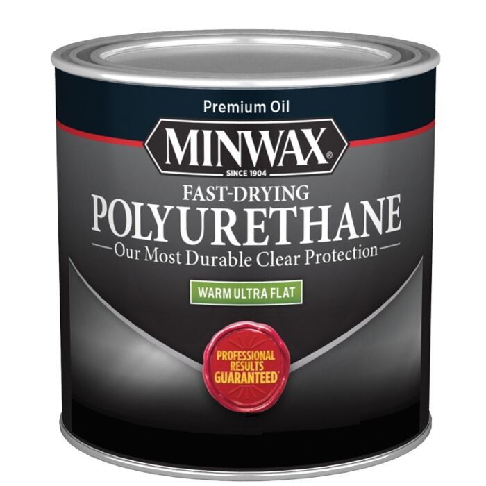 Minwax Interior Oil-Based Wood Polyurethane (Flat - Clear) 1/2 pt.