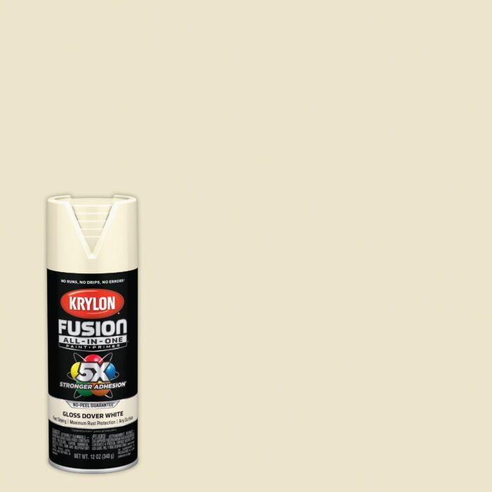 Krylon Fusion All-In-One Spray Paint & Primer (Gloss - Dover White) 12 oz
