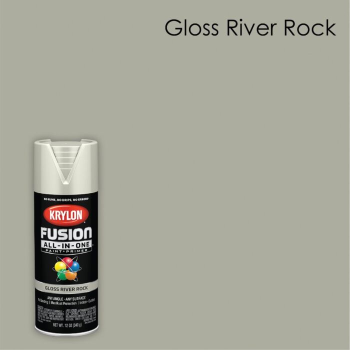 Krylon Fusion All-In-One Spray Paint & Primer (Gloss - River Rock) 12 oz