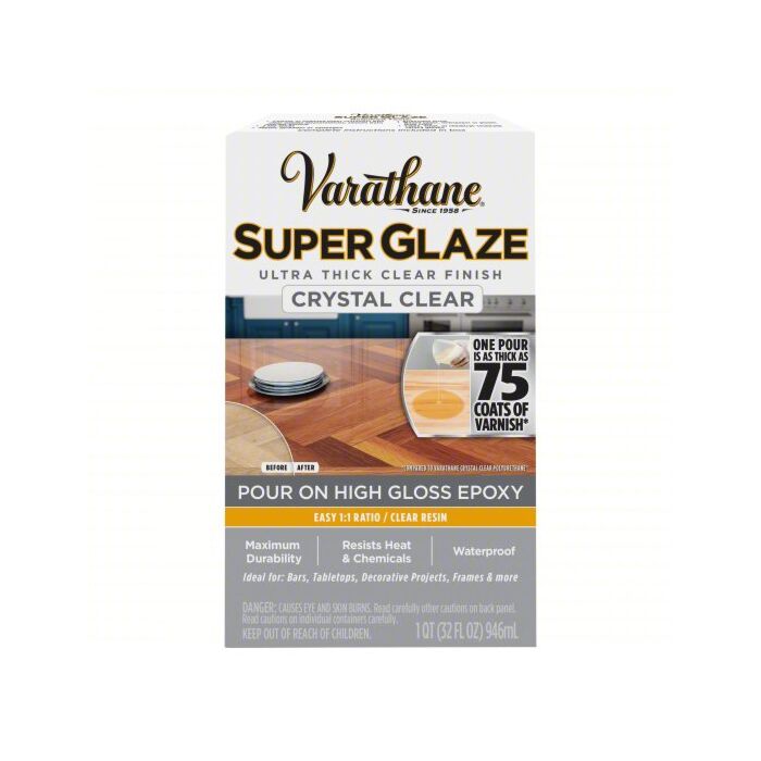Rustoleum Varathane Super Glaze Finish and Preservative Epoxy (Gloss - Clear) 1 qt.