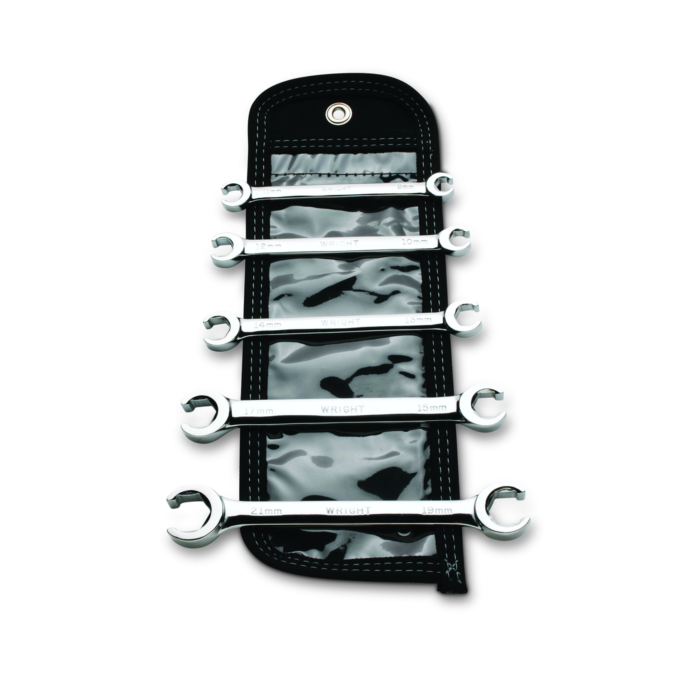 Wright Tool Flare Nut Wrench 5 Piece Set - Satin Metric 9mm - 21mm