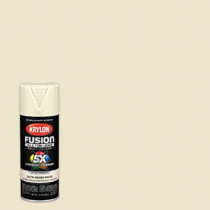 Krylon Fusion All-In-One Spray Paint & Primer (Satin - Dover White) 12 oz