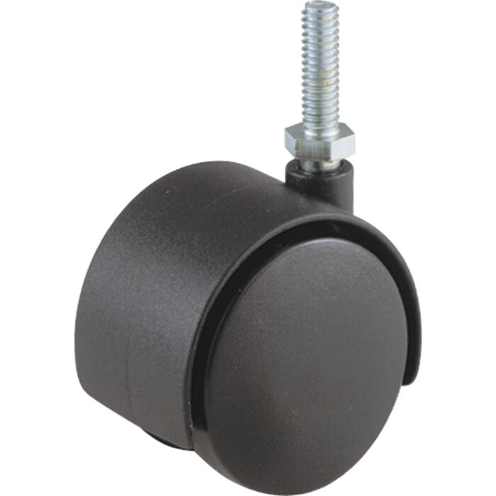 Do it 2 In. Dia. Black Twin Wheel Caster with 7/8 In. Stem (1pk)