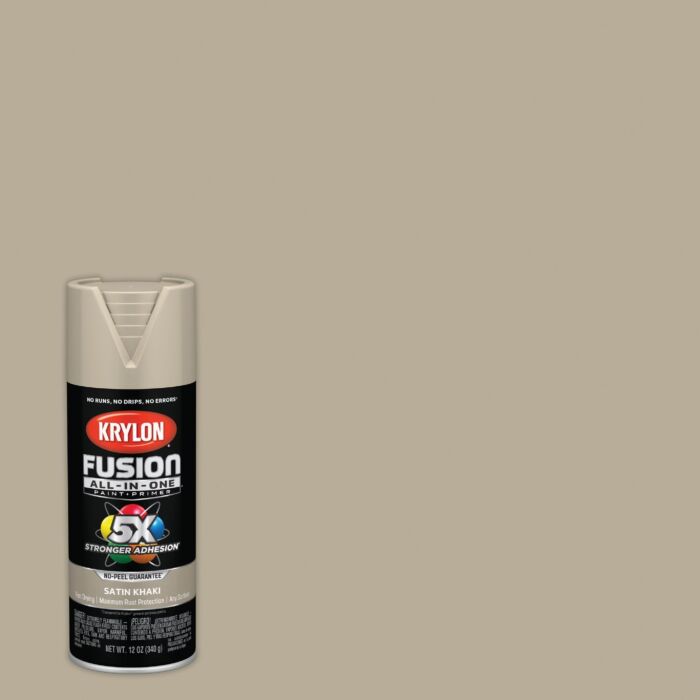 Krylon Fusion All-In-One Spray Paint & Primer (Satin - Khaki) 12 oz