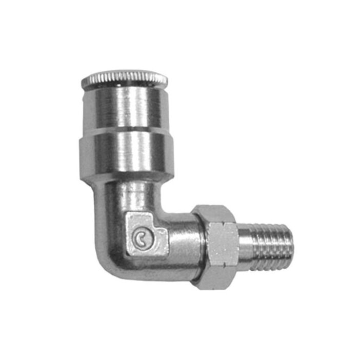 Lincoln Industrial 1/4 x 1/4 in Tube x MNPT 90 deg Swivel Elbow Adapter