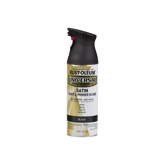 Rust-Oleum Universal Premium Spray Paint (Satin - Black) 12 oz