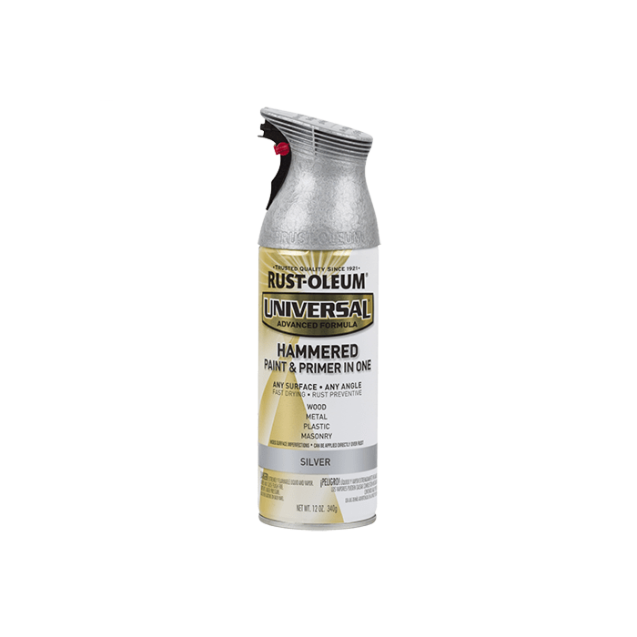 Rust-Oleum Universal Premium Spray Paint - 12 oz - Silver Hammered